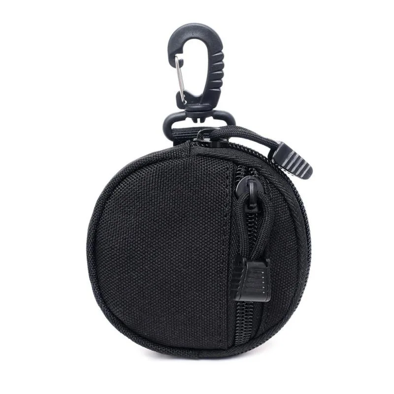 

2023 Outdoor Triangle Clasp Round Parts Bag, Headphone Bag Mini Money Coin Pouch Keys Holder Waist Bag Round Small Case