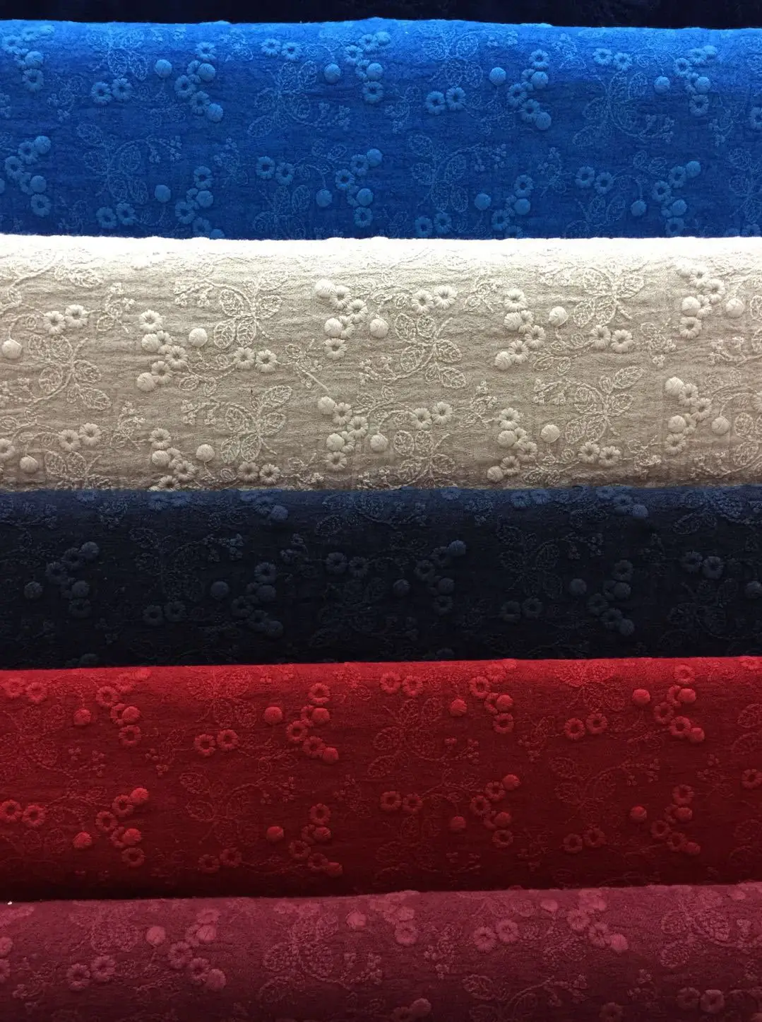 

Chinese Fabric Hemp Cotton Double-Layer Clothing Embroidered Linen Floral Spring, Autumn and Winter Thickened Robe Skirt 1 Meter