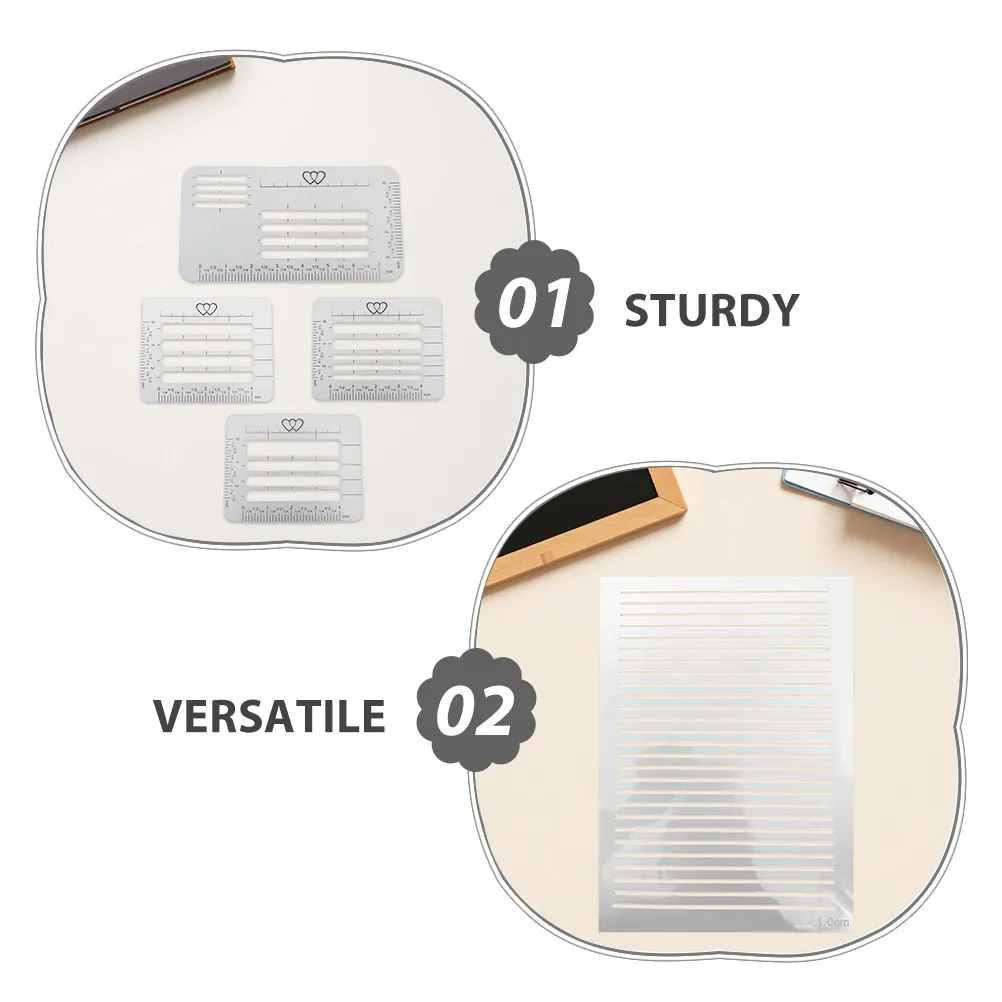 1Set Plastic Envelope Addressing Guide Stencil Template with Spacing Lines Dots Vertical Guides for Professional Letter Writing