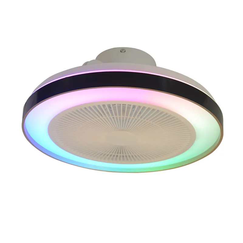 20 Inch Air Ventilation Mini LED Ceiling Fan Lamp APP and Remote Control Ultra-thin Size for Low Building