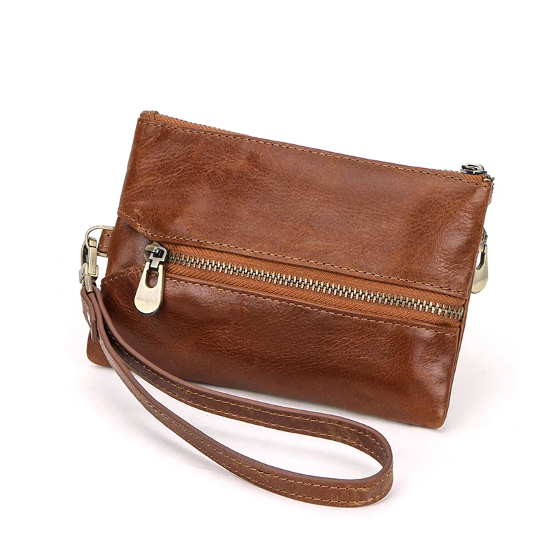 CONTACT'S Genuine Leather Women Wallet Key Chains Casual Women card holders Female Bags Handbags Coin Purse