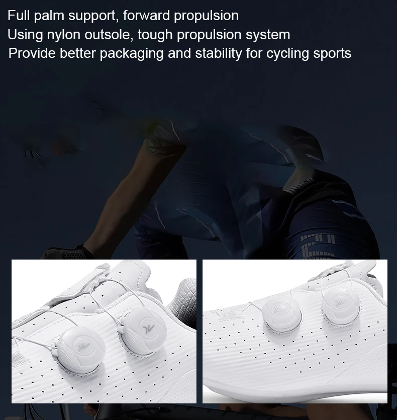 MTB Fahrradschuhe Herren 37-48 # Neue A7 Speed Radfahren Sneaker Cleat Pedal Frauen Flache Outdoor Rennrad Schuhe Selbstsichernde Weiß – Detail 4