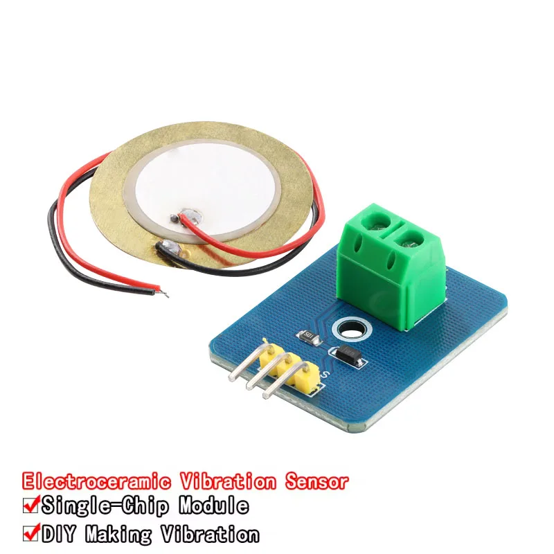 DIY KIT 3.3V/5V Ceramic Piezo Vibration Sensor Module Analog Controller Electronic Components Supplies Sensor for Arduino