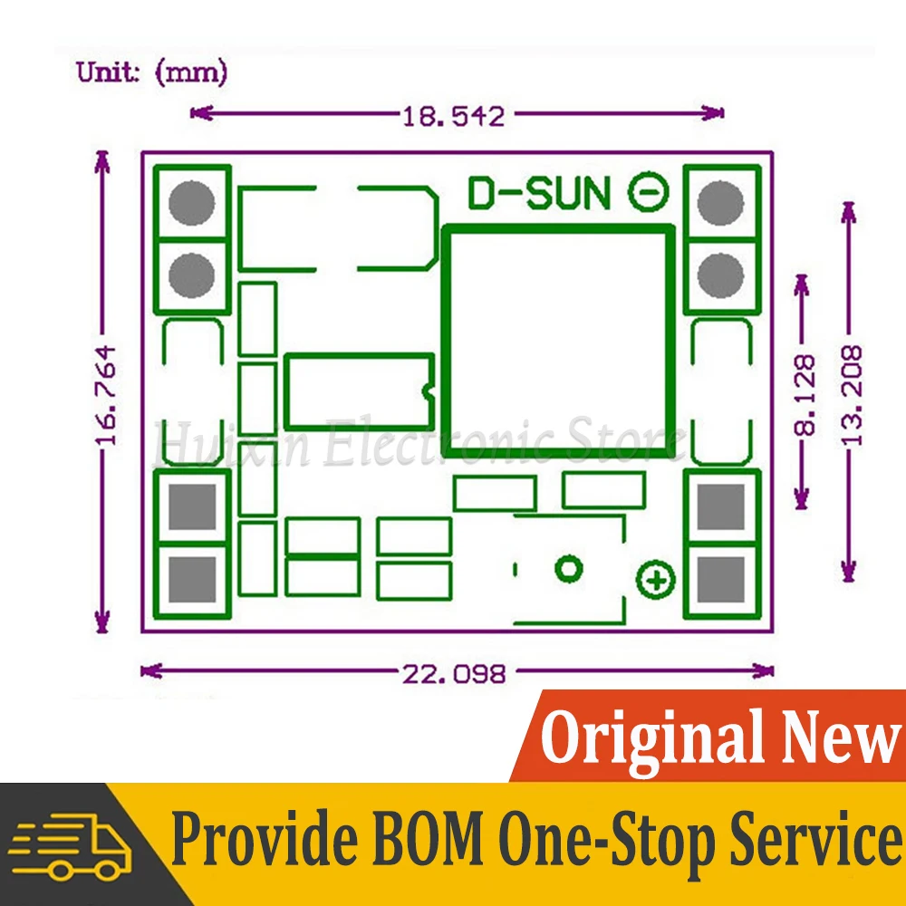 2pcs MP1584EN MP1584 3A Tamanho Ultra-Pequeno DC-DC Step Down Módulo de Alimentação Conversor Buck Ajustável