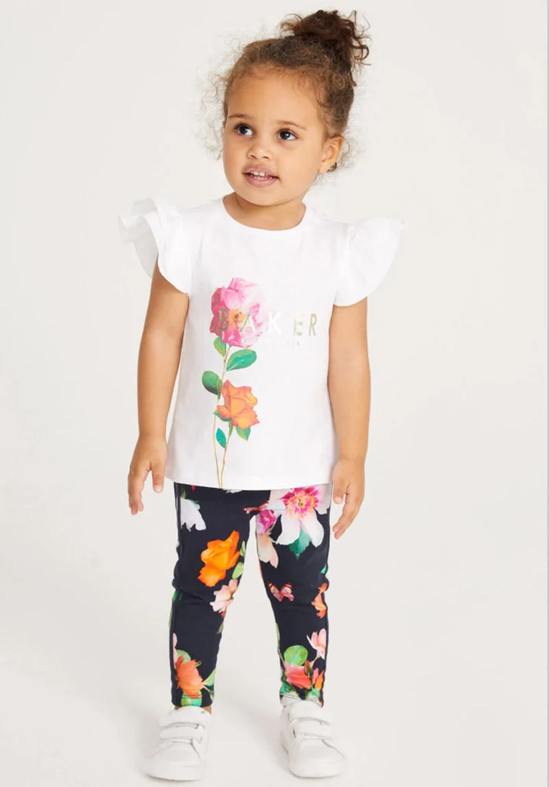 女の子のためのイチゴのTシャツとレギンス,綿100%,子供服,赤ちゃんの衣装,夏,2022