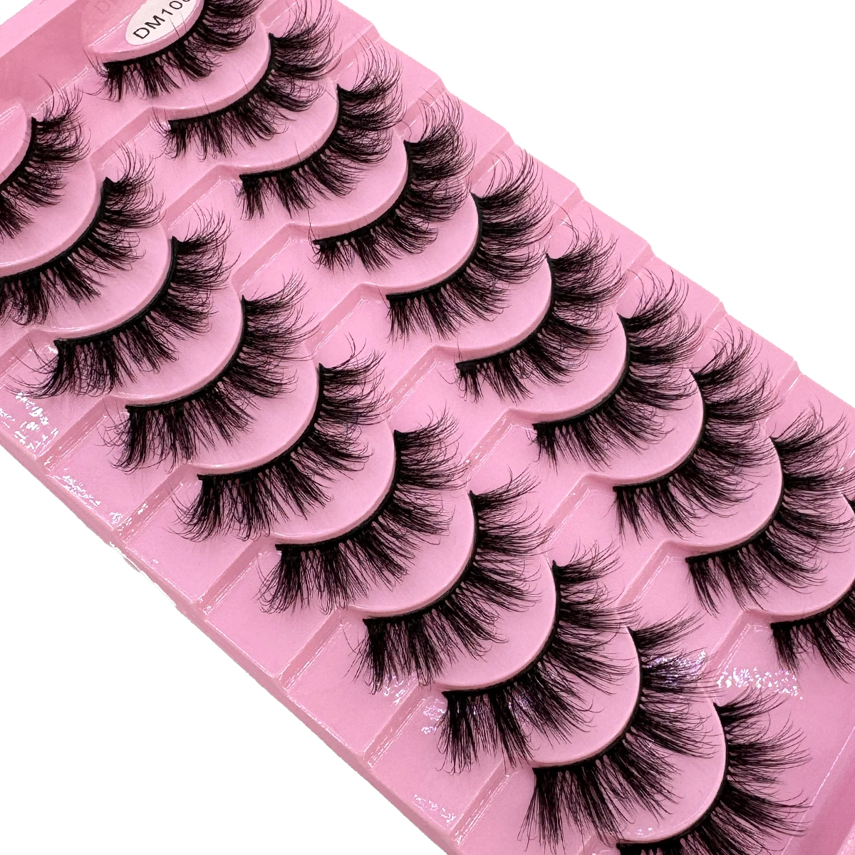 AMSDCN 10 คู่ dd รัสเซียขนมิ้งค์ขนตาปลอมธรรมชาติยาวขนตาปลอมแต่งหน้าขนตางูขนตาฟูเครื่องมือ