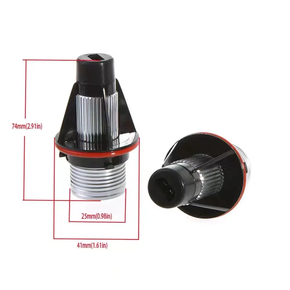 2 قطعة سيارة LED في Canbus 12V الأبيض E39 6W * 2 زاوية عيون مصباح تحديد أبعاد المركبة ل BMW E87 E39 M5 E60 E61 E63 E64 M6 E65 E66 E83 X3 E53 X5