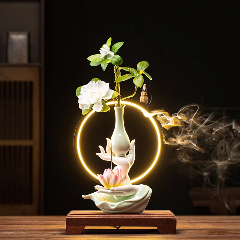 Bakhoor Incense Burner Holder Fragrance Zen Incense Burner Holder Stand For Incense Quemador Inciensos Buddha Home Fragrance