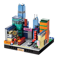 DIY Toys Building Blocks City Microcosm Hong Kong Model Modular street view Series Gift For Boys 362Pcs
