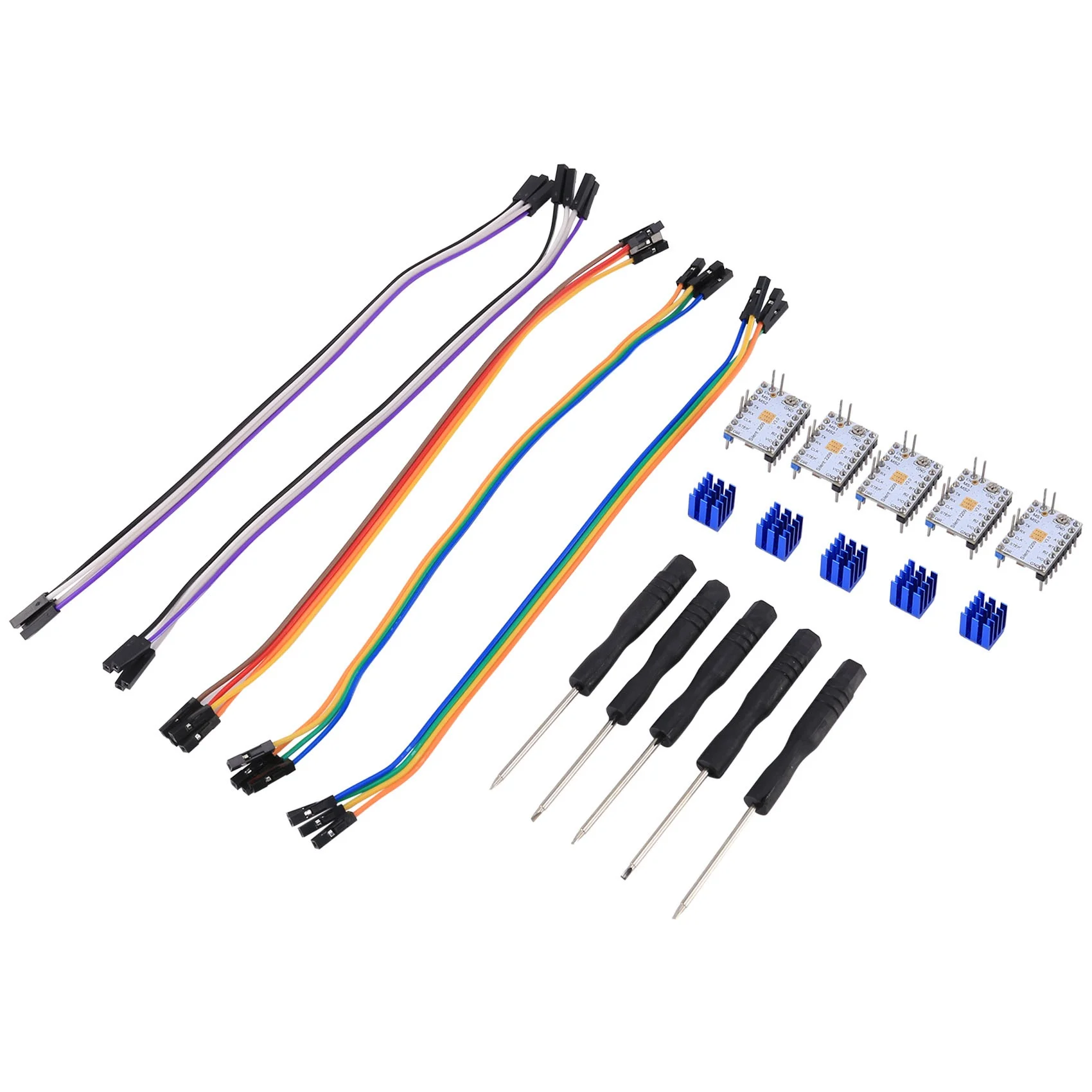 5 قطعة TMC2209 V3.0 سائق خطوة قضيب صامت سائق 256 ميكروستيب الحالي 2.8A TMC2208