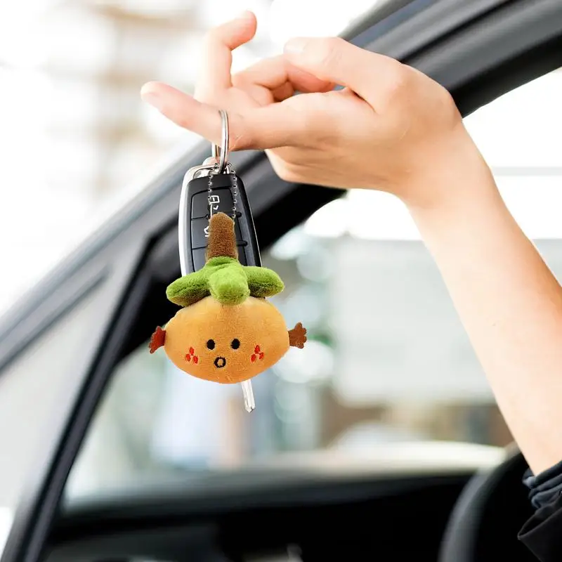 Orange Keychain Ugly Lucky Orange Plush For Backpacks Bag Charm Funny Kawaii Plush Keychain Soft Plush Toy Dolls For Backpacks