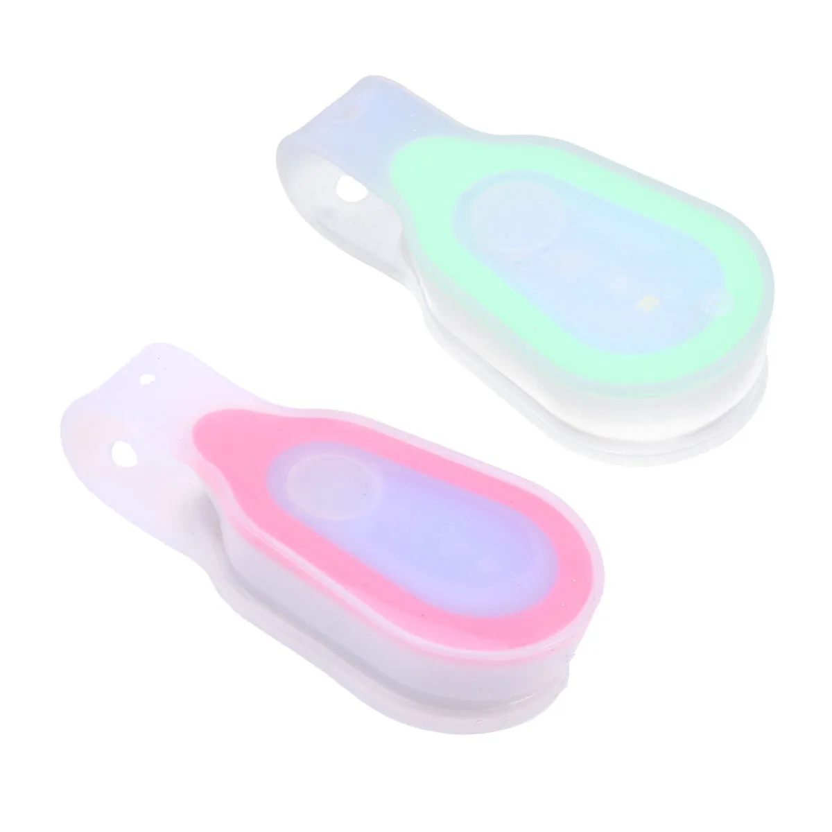 

2Pcs Running Light Clip LED Safety Light Three Mode Glow Waterproof Attachable to Clothing Accessories for Night Hiking Jogging