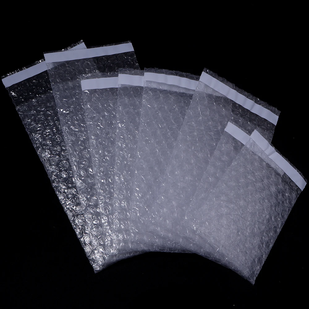 10-50pcs Self-sealing Bubble Foam Mailers Bag Transparent  Shockproof Double Film Cushioning Bag Envelope Packaging Shipping Bag