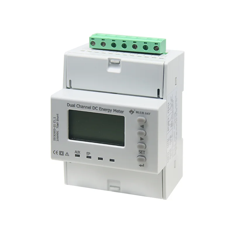 Blue Jay DCEM-5MS 2-channel Electric 35mm Din-rail Meter Energy Meter for EV charger