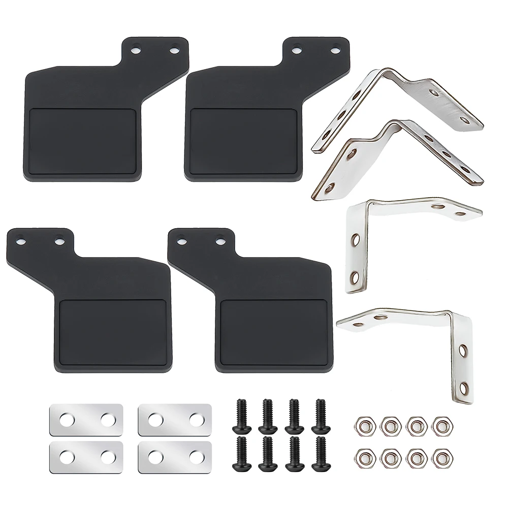 AXSPEED Rubber Mud Flaps Front Rear Mudguard Fenders with Metal Bracket for TRX4M Defender 1/18 RC Crawler Car Accessories