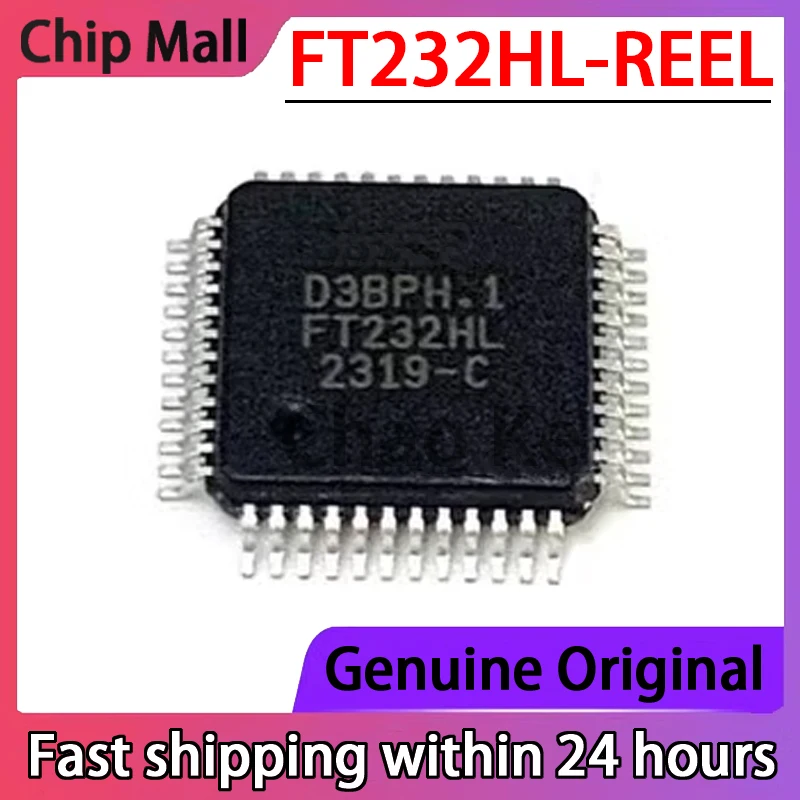 1PCS FT232HL-REEL FT232HL QFP48 Original USB Conversion Interface Chip IC New Stock