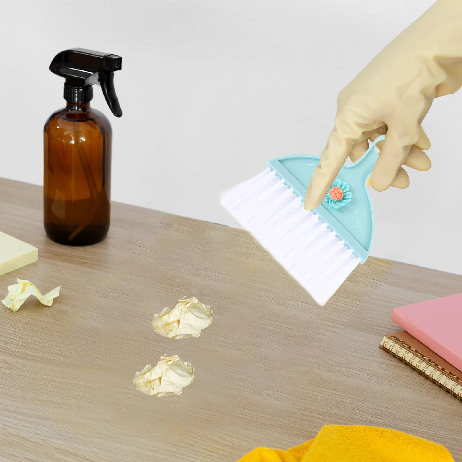 

1Set Handheld Mini Broom and Dustpan Set Lightweight Durable Small Brush for Home Office Keyboard Sofa Dust Pan