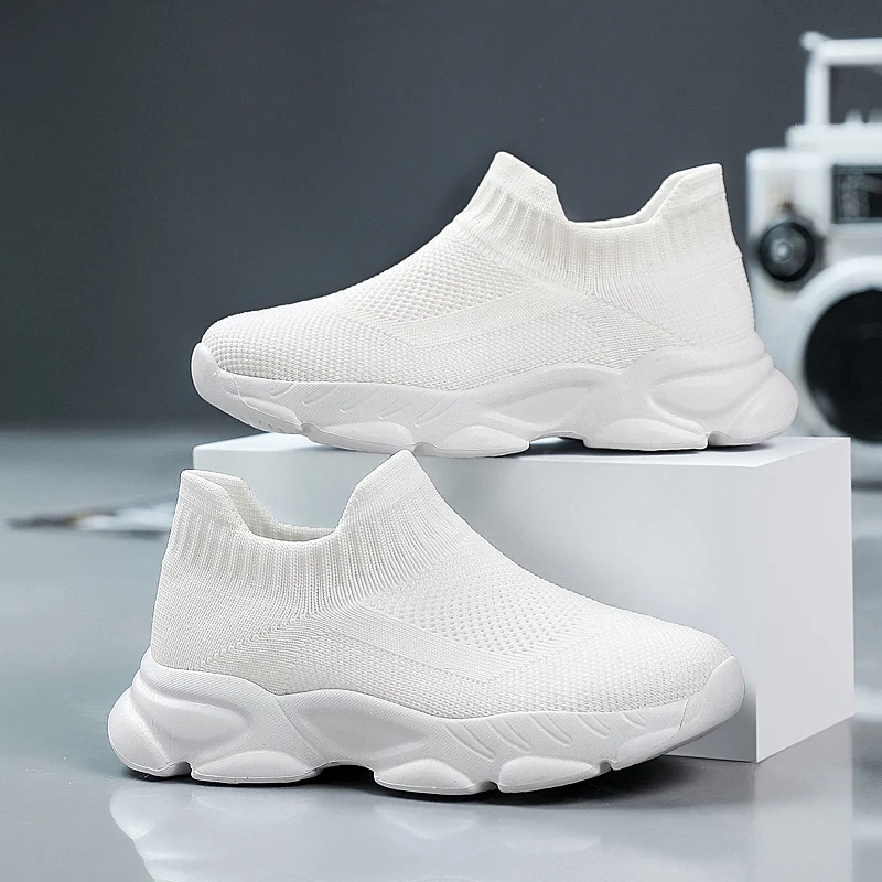 

Детская обувь Кроссовки Модные вязаные роскошные дизайнерские высокие детские туфли Удобные повседневные спортивные теннисные туфли для бега для мальчиков и девочек