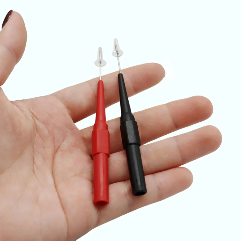 10 個診断ツールマルチメータテストリード延長バックピアス針先プローブ Autotools 自動車キットマシン 0.7 ミリメートル