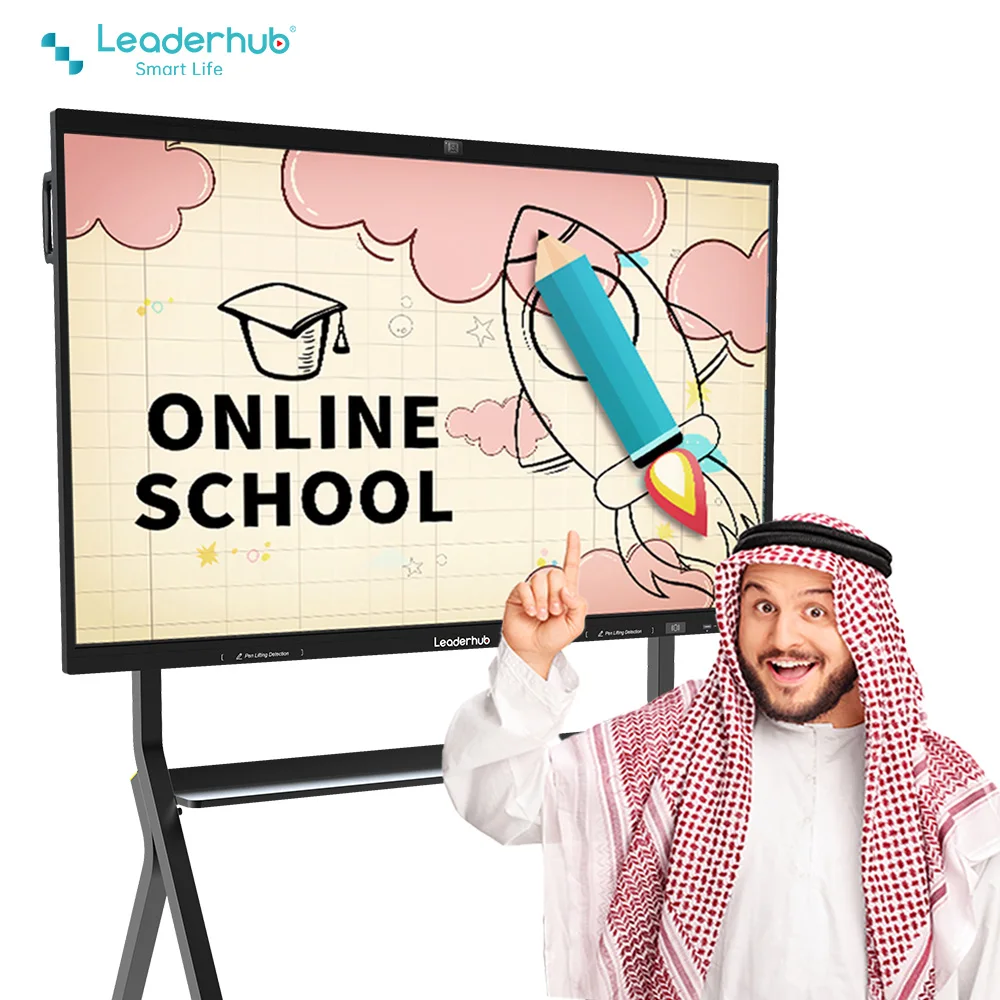 Purchase Agents In China Leaderhub 75" Touchscreen Board With 4K Visual And Multi-User Collaboration Writing