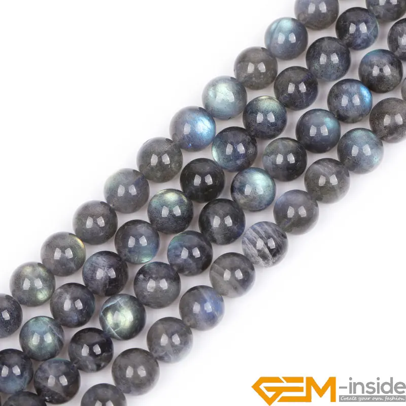 Natural Blue Rainbow Labradorite Stone Beads For Jewelry Making DIY Loose 15 Inches Necklace Bracelet 10/12mm