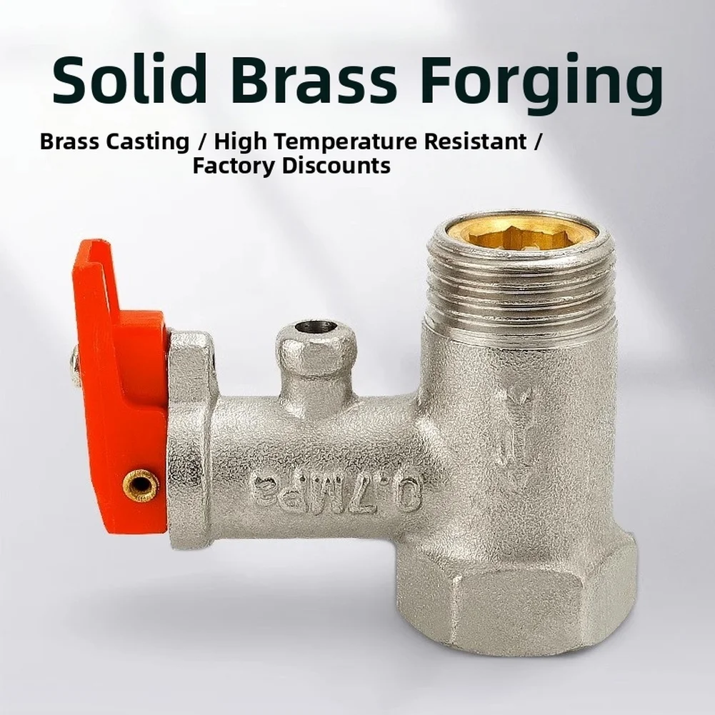 Copper Safety Valve Designed For Use With Conventional Storage-Type Water Heaters And Standard Pipe Thread Sizes