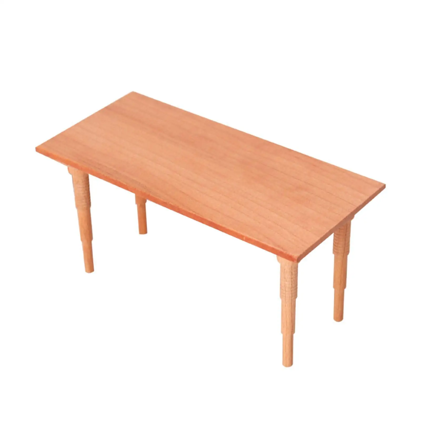 Mini muebles de adorno de mesa de comedor de madera para casa de muñecas para diseño de mesa de arena
