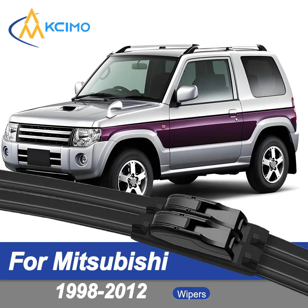

Premium Rubber Durable Silent Windshield Wiper Blades 2pcs for Mitsubishi Pajero Mini H53A H58A 1998-2012 Nissan Kix