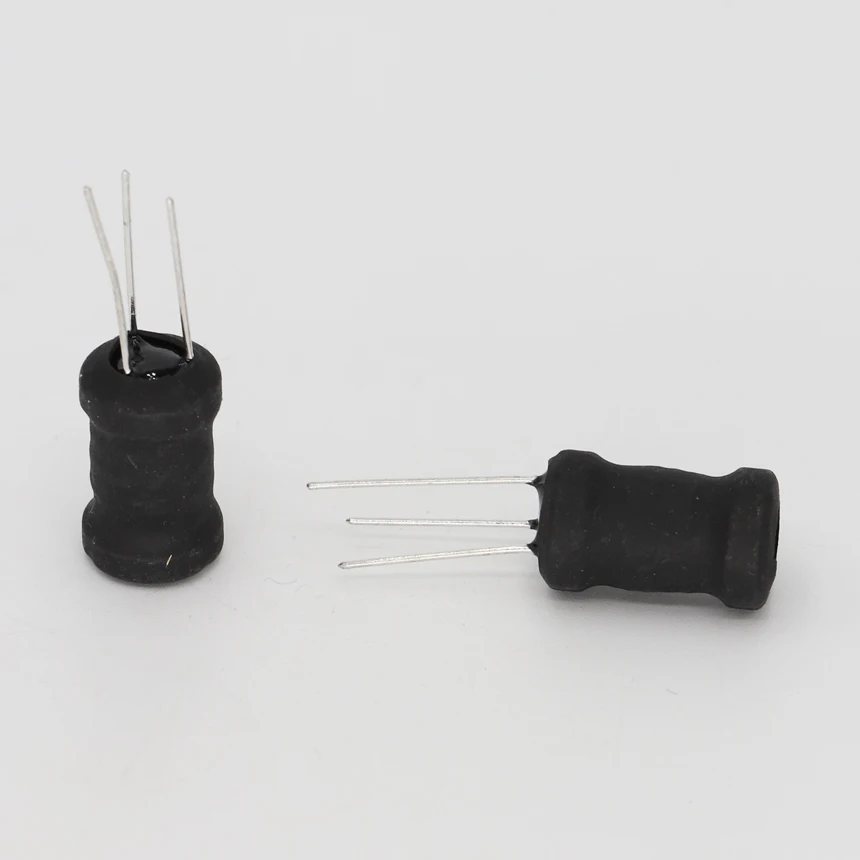 9*12mm 9x12mm 0.6MH+100MH 1MH+87MH 1.1MH+88MH 1.2MH+68MH 1.3MH+140MH 3Pins Vertical Buzzer Alarm In-Line Plug-In Boost Inductor