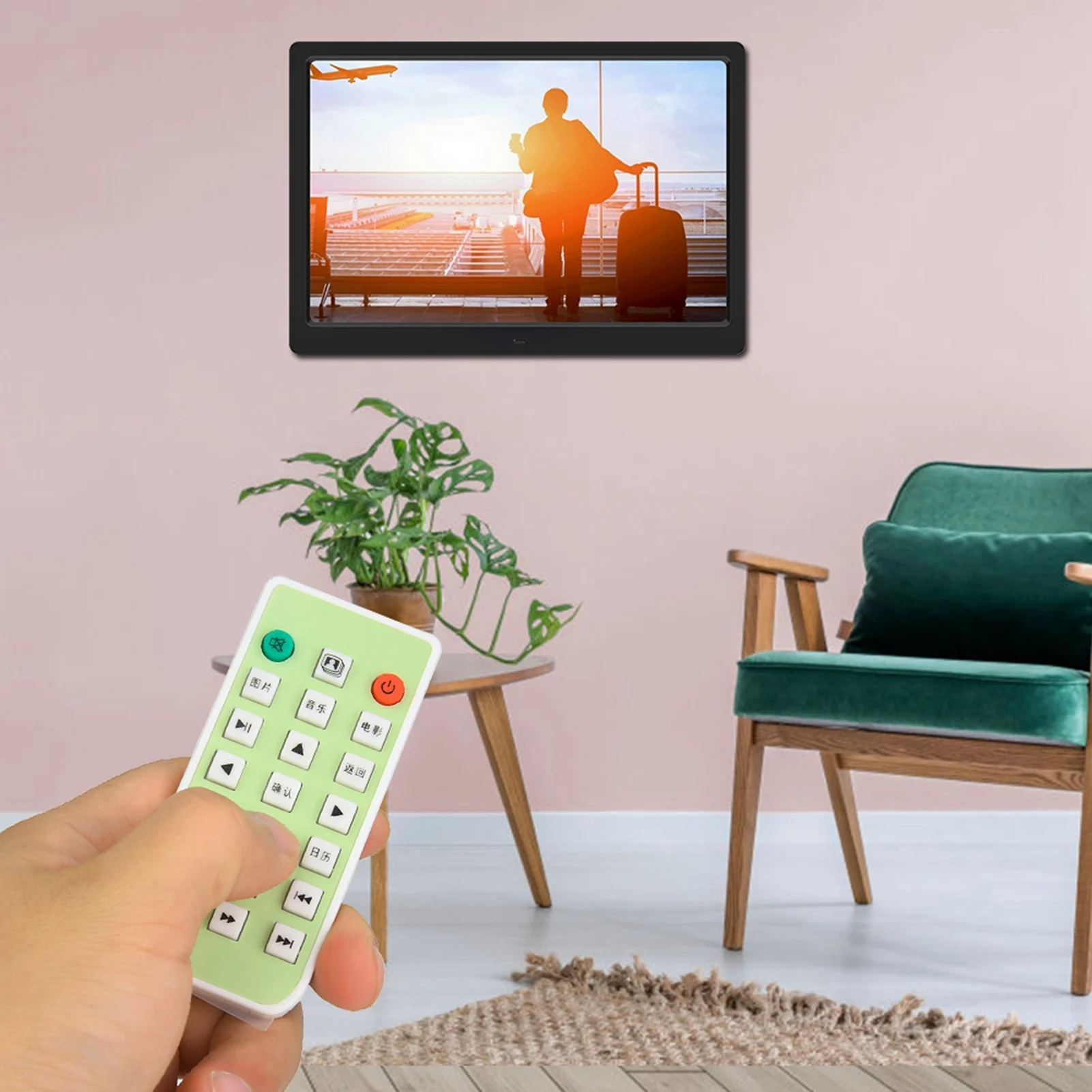 

【Hot】14inch 16:9 1280*800 HD Wide Screen Digital Photo Frame Electronic Album AC100‑240V Electronic Album Photo Frame