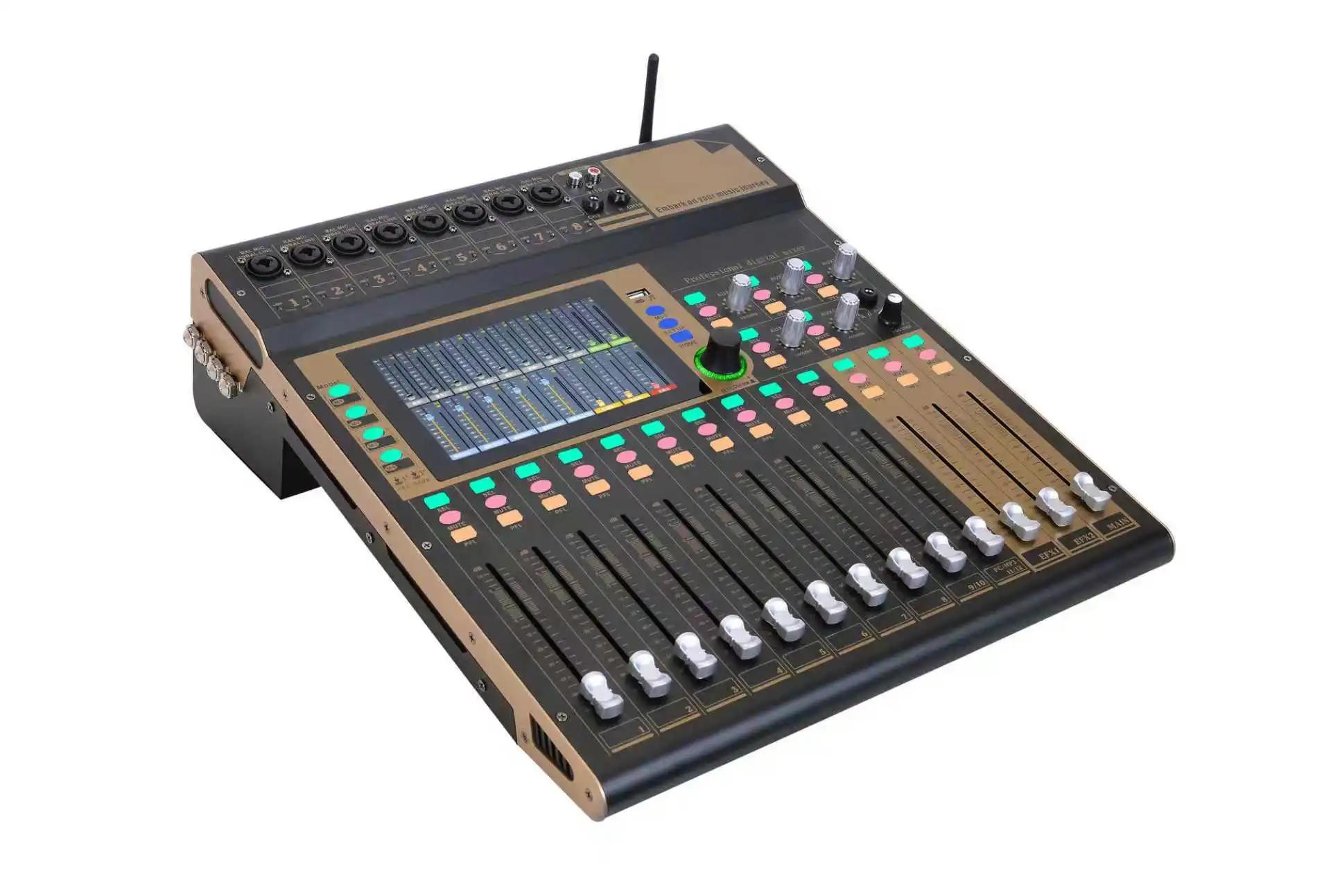 มิกเซอร์เสียง X16 แชนแนล TITumnnl MG16 คอนโซลดีเจพร้อม USB ฟังก์ชั่น Phantom Power 48V เอฟเฟกต์ DSP 256 แบบ Sound Table สำหรับเวที