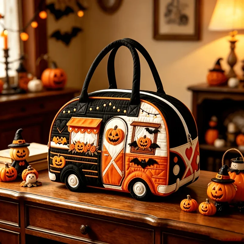 Neue 9 Stile Bus-förmige Gesteppte Reisetasche Große Kapazität 3D-Quilting-Handwerk Reisetasche Tragetaschen Kurzstrecken-Handtasche – Detail 7
