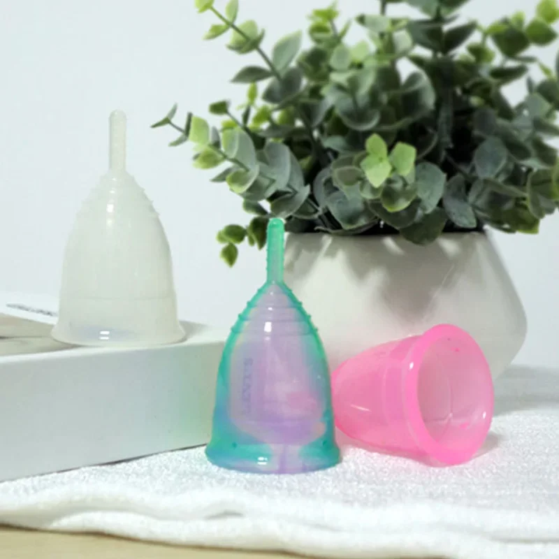 Woman Menstrual Medical Silicon Cup Reusable Lady Period Cup for Feminine Hygiene Mental Collector Hypoallergenic Certified