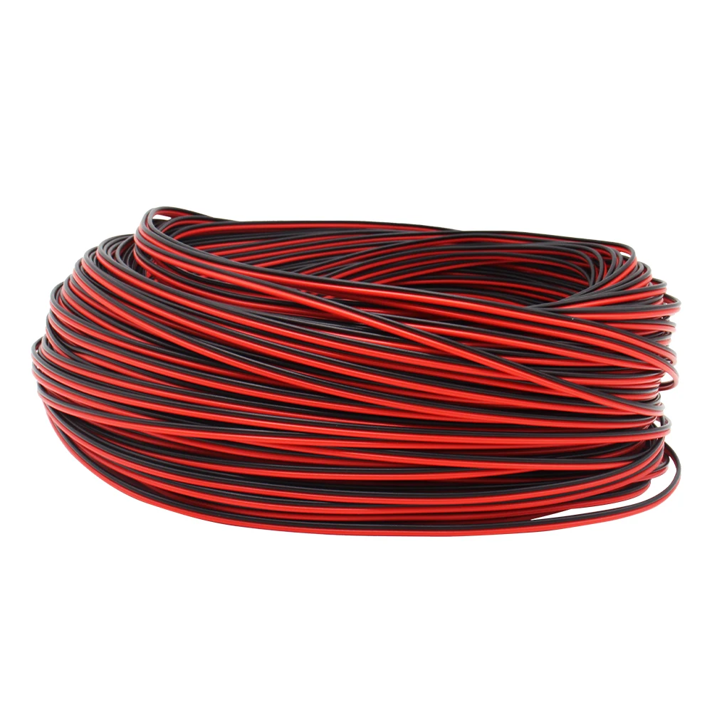 22AWG 2PIN Elektrokabel Rot Schwarz Kabel Verzinntes Kupfer PVC Isoliert Für Einfarbige LED-Streifen Licht zu Power Verlängerungskabel – Detail 7
