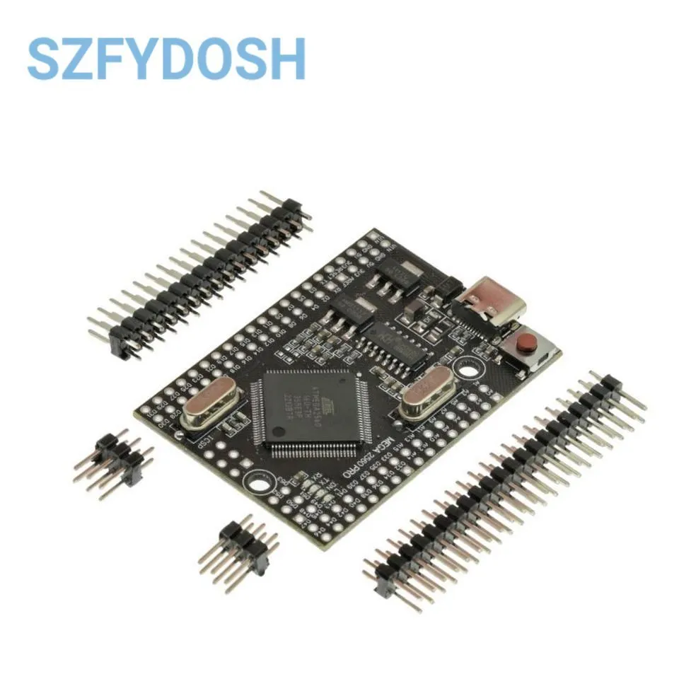 Mega2560 Mega 2560 PRO MINI 5V (Embed) CH340G ATmega2560-16AU MICRO TYPE-C with male pinheaders Compatible for arduino Mega