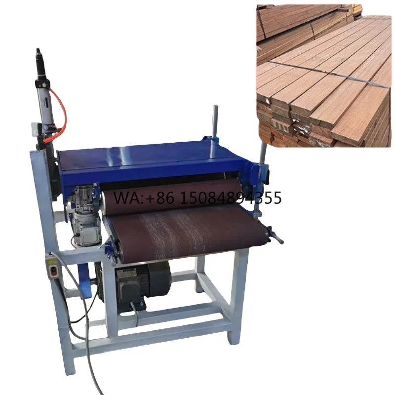 Hot Flat Wood Sanding Machine Woodworking Sanding Belt Polishing Machine Wood Strip Board Grinding and Deburring