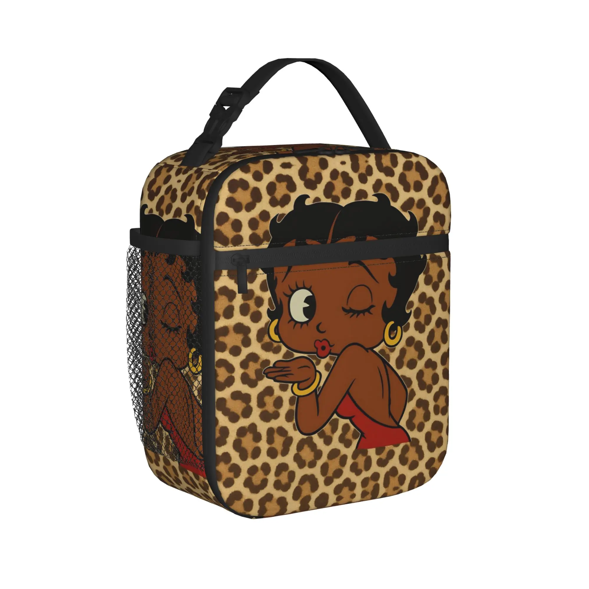 Black B-Betty Boops Insulated Lunch Bag Portable Meal Container Cooler Bag Tote Lunch Box College  Picnic Bento Pouch