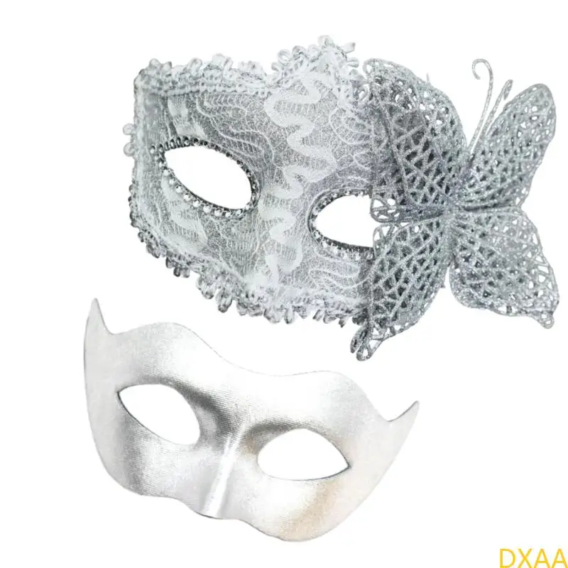 DXAA Coppia Maschera maschera maschera a faccia maschera maschera Accessorio in costume da mascherare per uomini donne