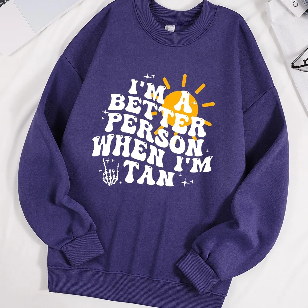 Damen-Sweatshirt mit Rundhalsausschnitt, Buchstaben-Druck, lässig, lockerer Stil für Herbst und Winter, bequeme Streetwear, Polyester-Spandex