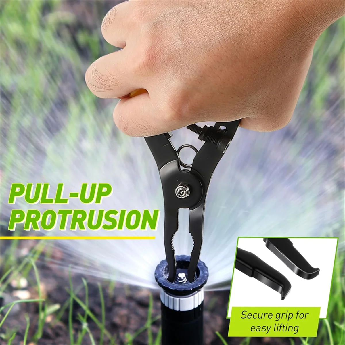 A83Z  Head Pull-Up Tool for PTC1 -Up Sprinkler Head Puller & Repair Tool for Irrigation Maintenance Yellow
