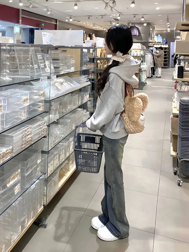 

Summer Jeans Women Baggy Y2K Streetwear Vintage Fashion Oversize Loose Fit High Waist Korean Style Gothic New Chic Blue Black