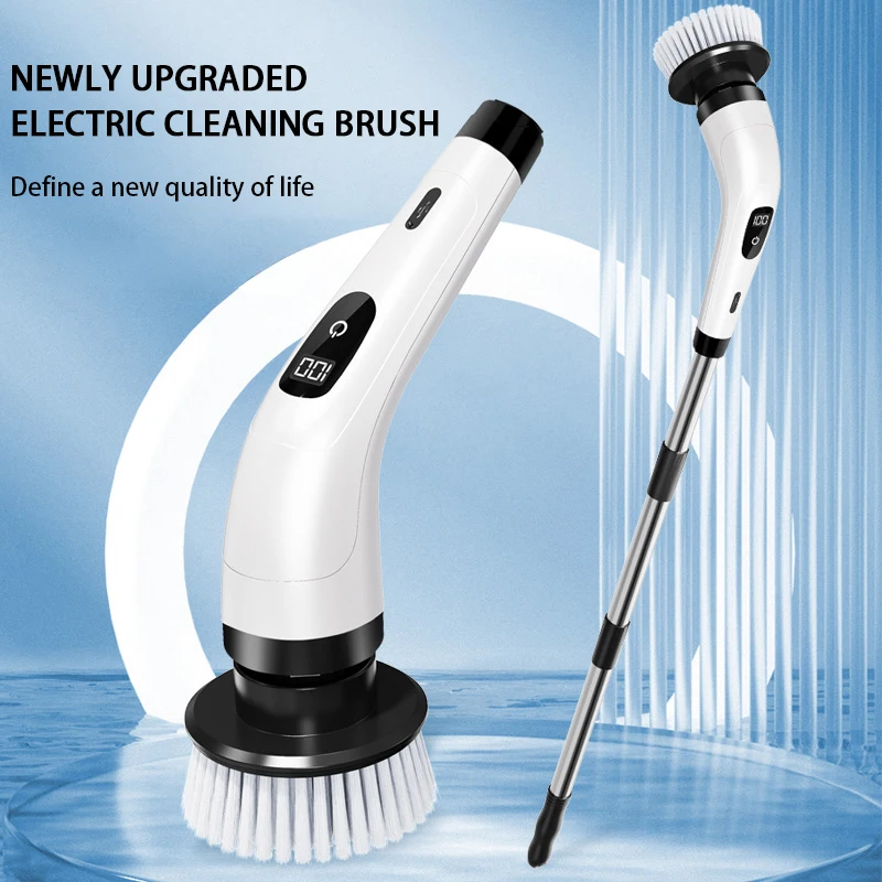Multi Functional Electric Cleaning Brush Extended and Retractable Wireless Waterproof Cleaning Tool Household Floor Kitchen