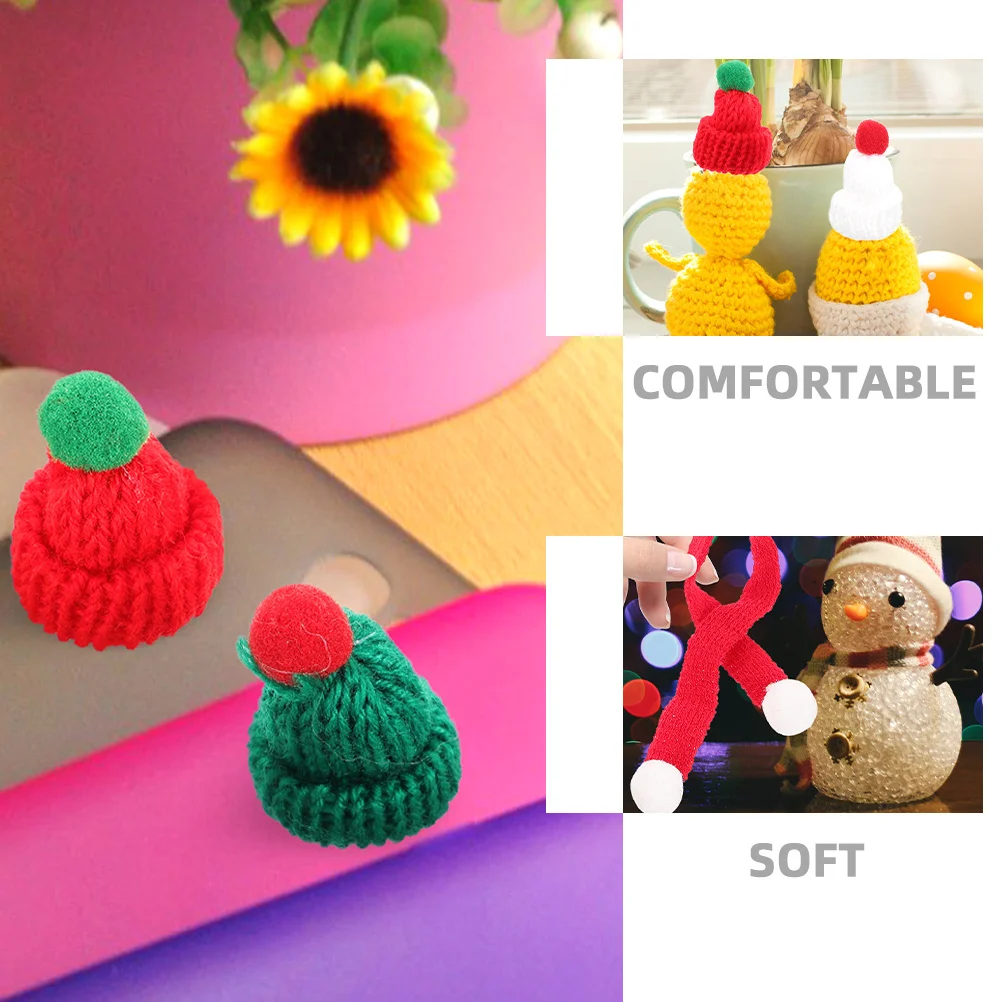 12 قطعة قبعة محبوكة القبعات الحرفية الحلي الصغيرة عطلة نقالة ل المجهزة قزم السراويل Diy بها بنفسك ثلج الملتحي التنين زي