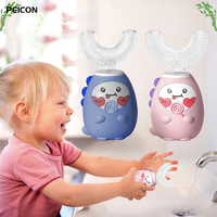 Children Electric Toothbrush U-shaped Carton Smart Kids Toothbrush Rechargeable 360 Degree Cleaning Automatic Sonic Toothbrush