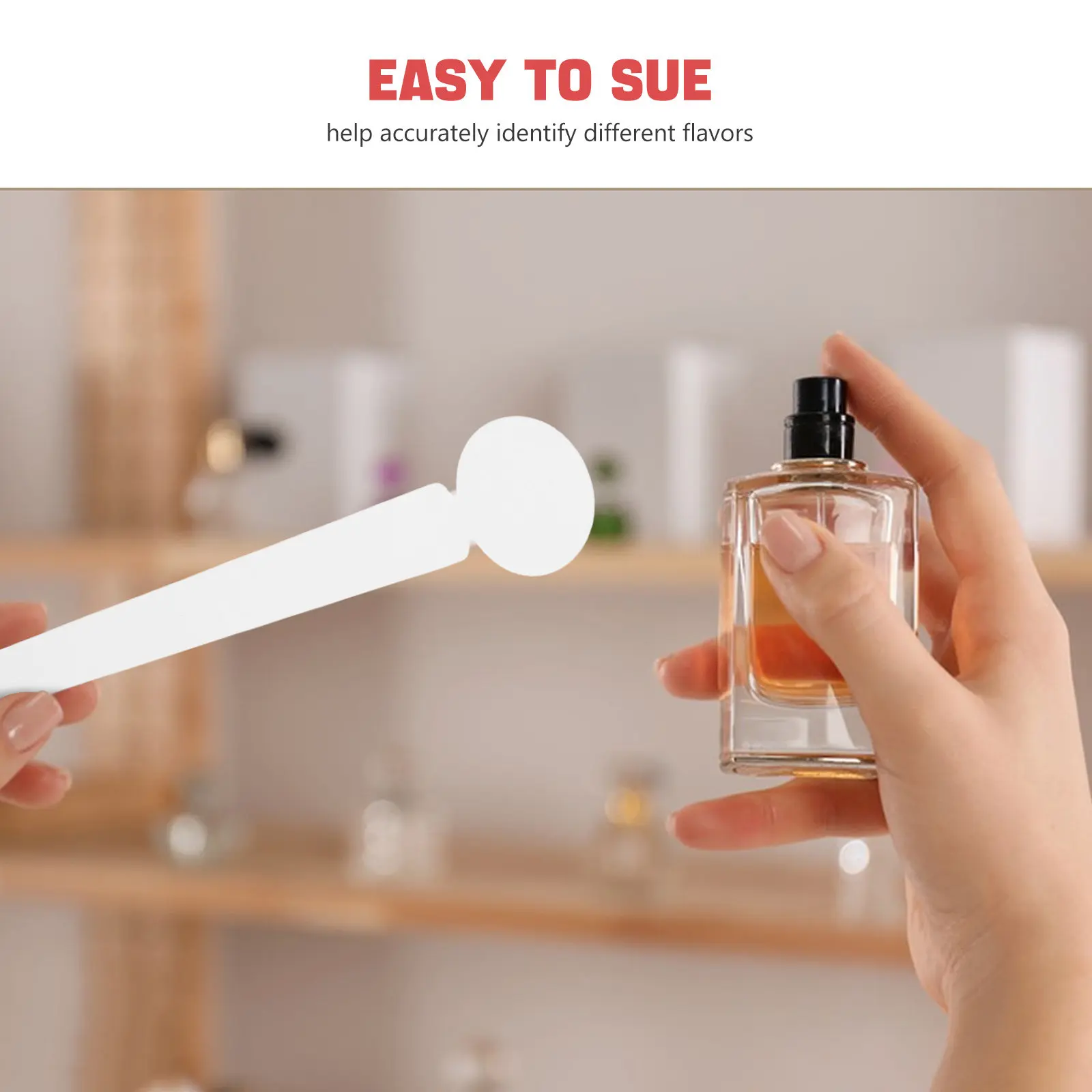 200Pcs White Perfume Test Strips Disposable Fragrance Blotter Paper Portable Scent Tester for Mall Home Perfume Evaluation Use