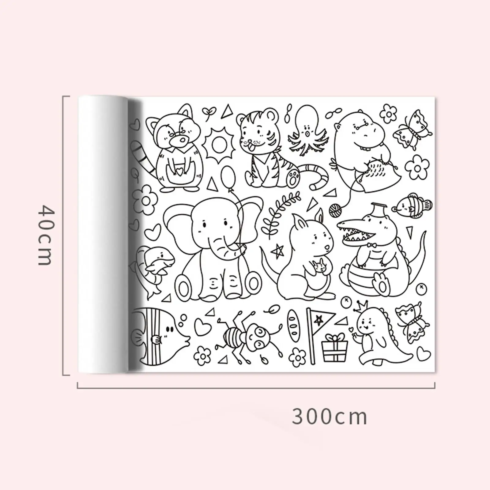Coloring Paper Roll Coloring Book Paper Coloring Sticker Painting Table Cloth