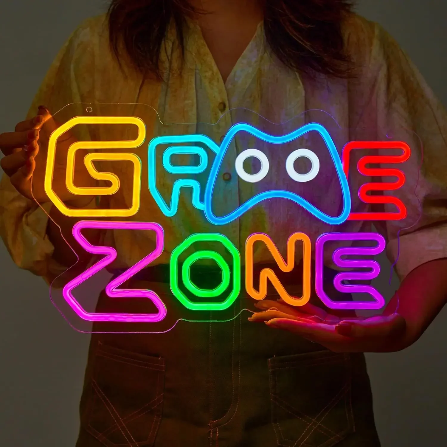    منطقة الألعاب النيون تسجيل USB عكس الضوء LED ضوء النيون تسجيل جدار الفن الديكور لغرفة النوم غرفة المعيشة بار هدايا الحفلات