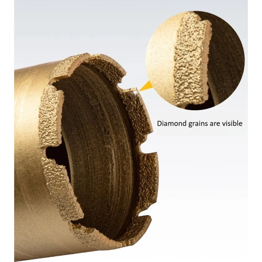 لقمة مثقاب المياه سريعة النحاس 63، فتاحة ثقب جدارية جافة وحادة من الخرسانة، للاستخدام المزدوج الجاف والرطب