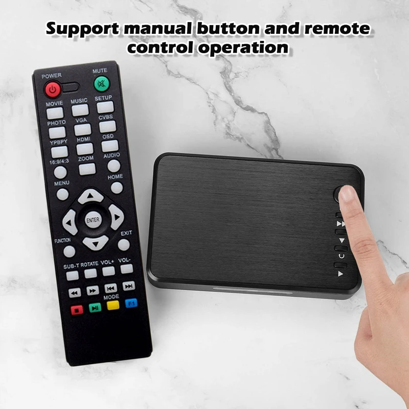 1080P HD Multimedia Player Video Player 264 AV VGA Output USB HDD for Broadcasting Advertising EU Plug