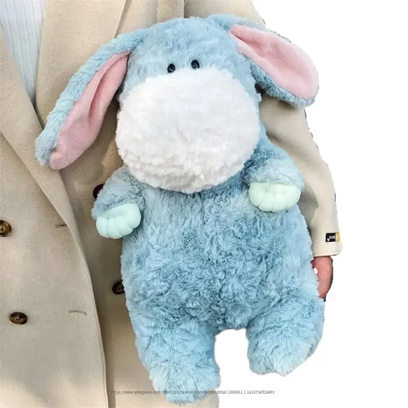 40cm Kawaii Blue Dumb Donkey Soft Plush Toy Stuffed Animal Doll Relieve Anxiety Kid Birthday Gift Lovely Throw Pillow Home Decor